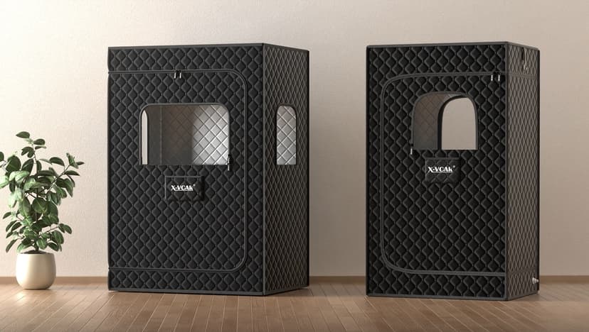 Upgraded Sauna Box for Relaxation, Detoxification, Portable Steam Sauna for Home with Steamer, 9 Levels, 2.6’ x 2.6’ x 5.9’