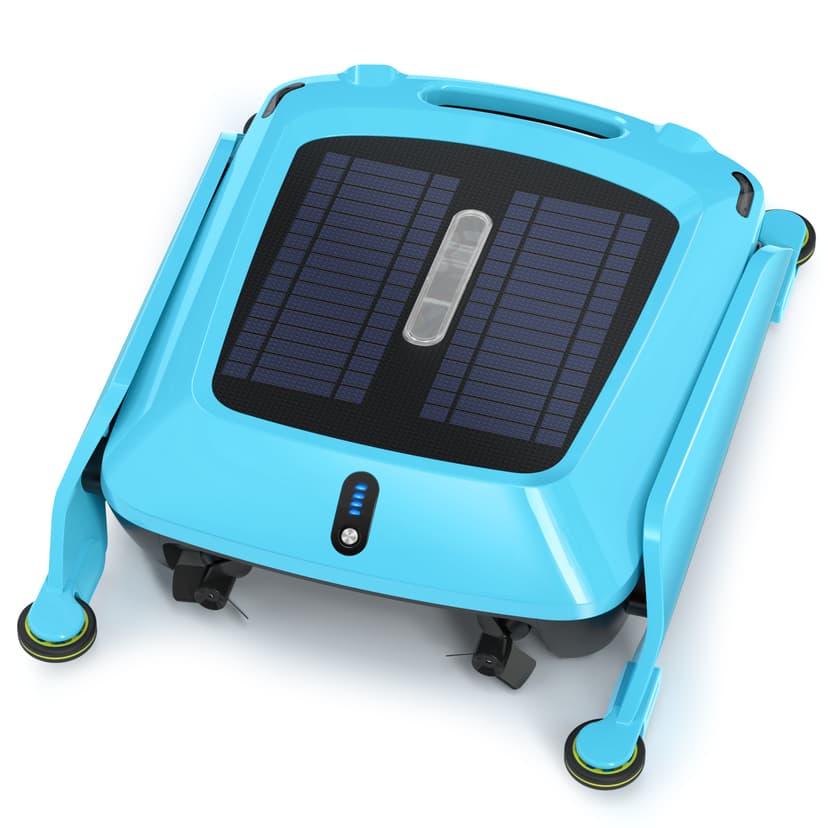 Solar Pool Skimmer Robot: Automatic Cordless Robot Solar Powered Pool Skimmer Cleaner for Pool Surface with Dual Charging Options Path Optimization Two Speed Modes Saltwater Compatibility