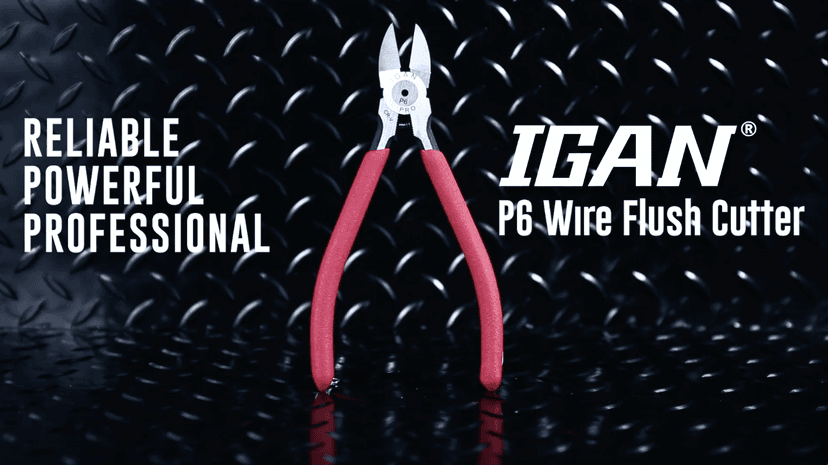 IGAN-P6 6-inch Ultra Sharp & Powerful Side Cutter Clippers with Longer Flush Cutting Edge, Ideal Wire Snips for Crafting, Floral, Electrical & Any Clean Cut Needs