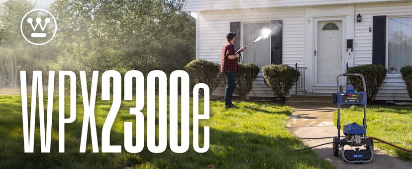 Westinghouse WPX2300e Electric Pressure Washer, 2300 Max PSI and 1.76 Max GPM, Induction Motor, Onboard Soap Tank, Spray Gun and Wand, 5 Nozzle Set, for Cars/Fences/Driveways/Homes/Patios/Furniture