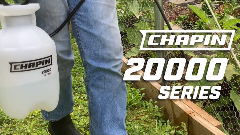 Chapin 20000 Made in USA 1 -Gallon Lawn and Garden Pump Pressured Sprayer, for Spraying Plants, Garden Watering, Weeds and Pests, Polypropylene, Translucent White
