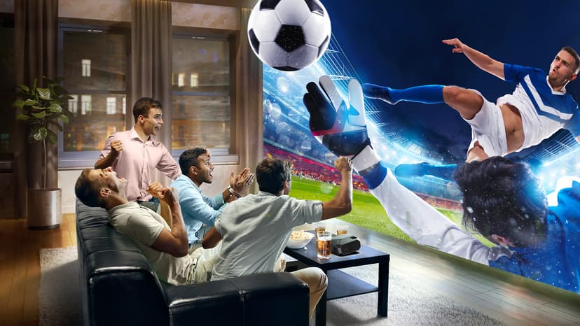 YOWHICK 4K Projector with WiFi and Bluetooth, 20000L Native 1080P Outdoor Portable Movie Projector, Smart Video Projector, 50% Zoom/400" Display, Compatible with HDMI/USB/PC/TV/PS5/DVD/Android/iOS