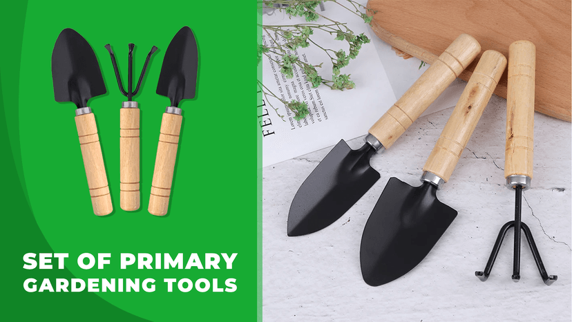 Mini Garden Tools - 3Pcs Indoor Plant Tools Set Indoor Gardening Tools Small Garden Shovel Mni Rake Small Gardening Tools Set Hand Rake Gardening Spade Gardening Supplies Indoor Garden Trowels
