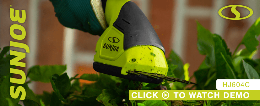 Sun Joe HJ604C Cordless Grass Shear + Shrubber Handheld Trimmer, (w/Battery + Charger Included), 7.2V, Black