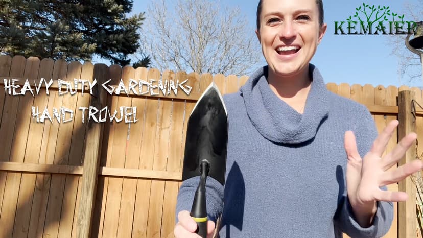 Garden Shovel - Heavy Duty Gardening Hand Trowel, Carbon Steel Garden Trowel with Rubberized Handle, Trowel Garden Tool for Diligent Farmer Soil Planting Digging Transplanting