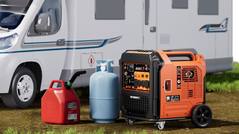 AIVOLT 11250 Wattages Dual Fuel Portable Inverter Generator Super Quiet Gas Propane Powered Remote/Electric Start Outdoor Generator ATS Ready for Home Back Up Food Truck, 50 State Approved
