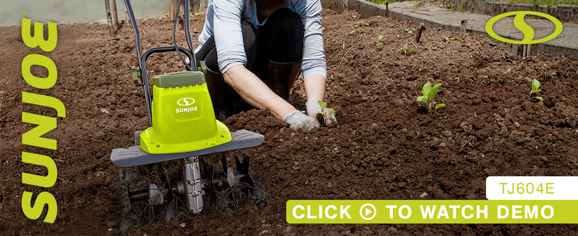 Sun Joe Electric Garden Tiller and Cultivator, Steel Tines, 13.5 Amp, 16 Inch, Black - Heavy Duty Gardening Machine and Equipment for Lawn, Yard, and Grass