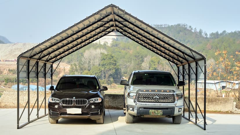 20'x25'x13' Metal Carport for 2 Cars, Extra Tall Carport, Reinforced Frame and Roof for All-Weather, Permanent Garage for Bass Boats, Full-Sized Pickup Trucks, and Tractors, N.W. 900 Lbs