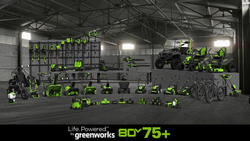 Greenworks 80V 60" Zero Turn, (2) 12.0Ah + (4) 8.0Ah Batteries + Wall Charger
