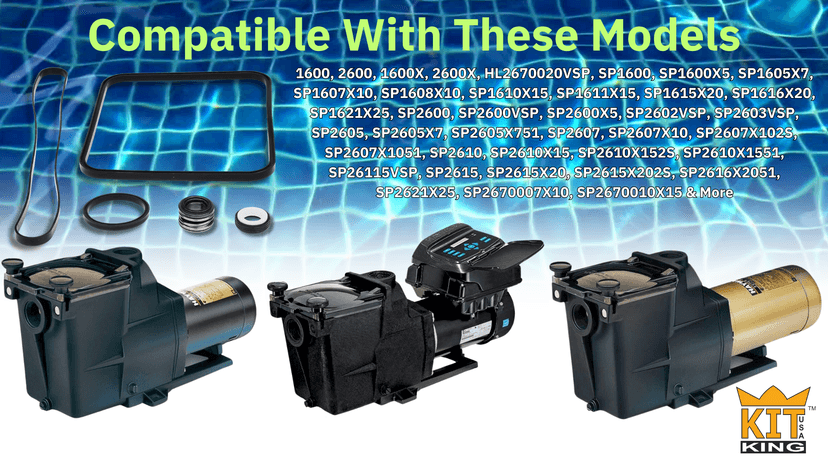 KitKing - SPX1600TRA Super Pump Seal Replacement for Hayward Go Kit 3. Fits SP1600, SP2600 in Regular, X, VSP Models. SPX1600TRA SP1600Z2 PS-201 SPX1600R SPX1600S SPX1600T Pool