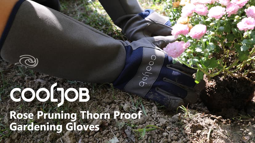 COOLJOB Thorn Proof Rose Pruning Garden Gloves for Women, Long Sleeve Padded Yard Work for Bush, Blackberry, Cactus, Heavy Duty/Puncture Resistant/Machine Washable, Medium, Yellow