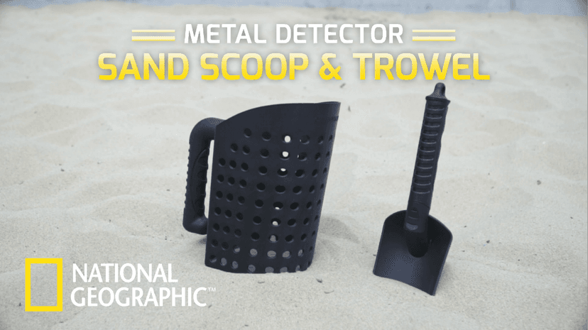 NATIONAL GEOGRAPHIC Metal Detector Accessories – Includes Sand Scoop for Metal Detecting and Metal Detector Shovel, Use as Sand Sifter for The Beach, Metal Detecting Accessories