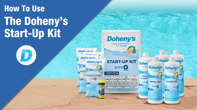 Doheny's Ultimate Pool Opening Start-Up Kit | Includes Metal Out, Spring Control, Clarifier & Super Shock | Prevents Stains, Rust & Scale | Free Test Strips | Pro-Grade Pool Chemicals