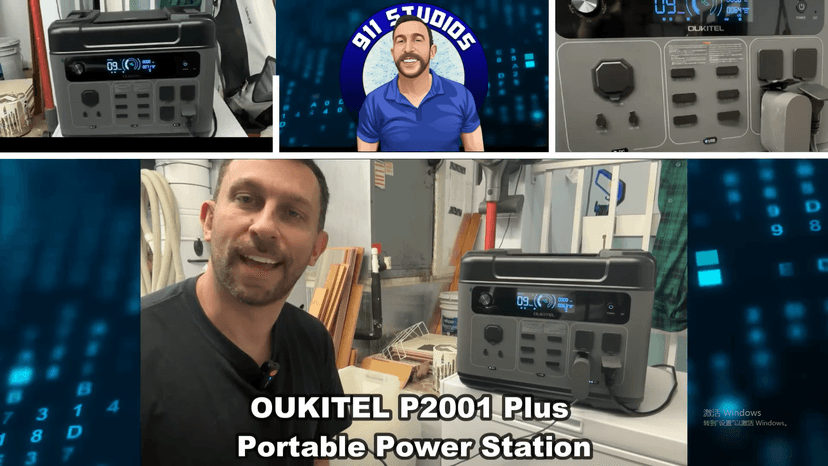 OUKITEL P2001 Plus 2400W Power Station(Peak 5000W), 2048Wh Solar Generator with 400W Solar Panel 4XAC Outlets, 1800W Fast Charging APP Control LiFePO4 Battery Backup for Home Emergency Camping RV