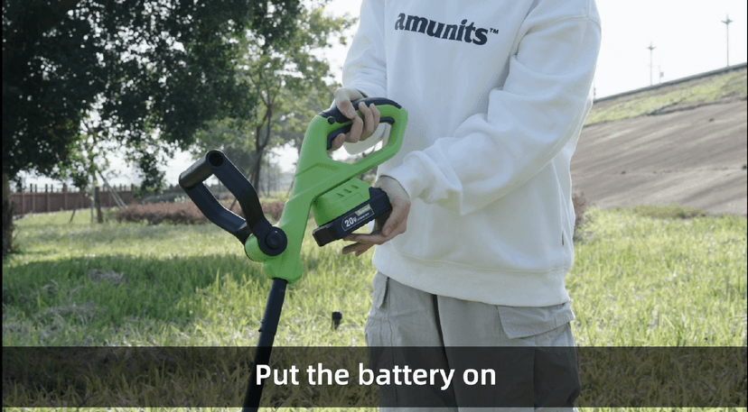 12-inch 20V Cordless String Trimmer with Charger, 2 X 2.0Ah Battery Powered Grass Mover with Auto Line Feed, 2 in 1 Lawn Edger with 8 Pcs Grass Cutter Spool Line and 2 Spool Cap, Green