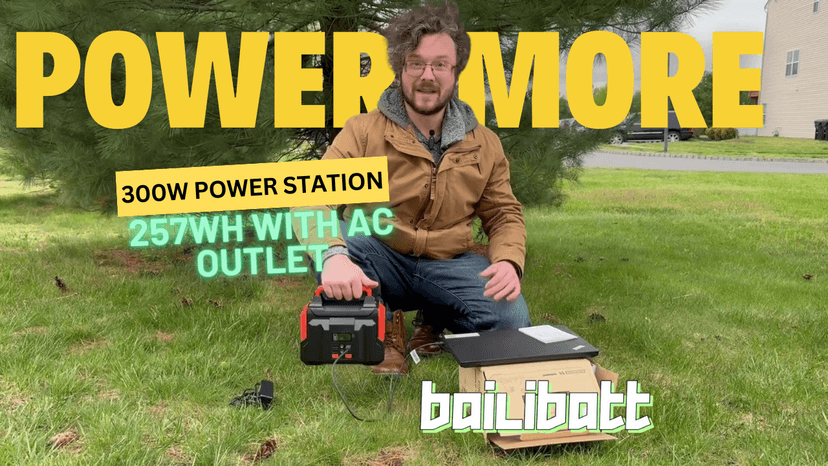 Portable Power Station 300W 257wh Lithium Battery Bailibatt Small Portable Generator for Home Use Camping Travel Emergency Hunting Outdoor, Large Power Bank with AC Outlet for Laptop