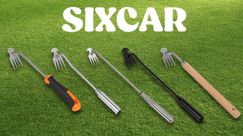 Weed Puller Tool,Portable Garden Weeder Tool,2024 New Manganese Steel Weeding Tools,For Hand Weeder Puller for Vegetable Gardening Backyard Farm Planting & Uprooting Weeding Tool (Rubber Handle)