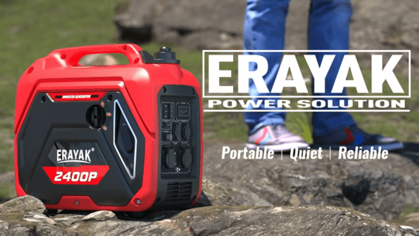 ERAYAK 2400W Portable Inverter Generator for Home Use, Super Quiet Small Generator for Camping Outdoor Emergency Power Backup, Gas Powered Engine, EPA Compliant