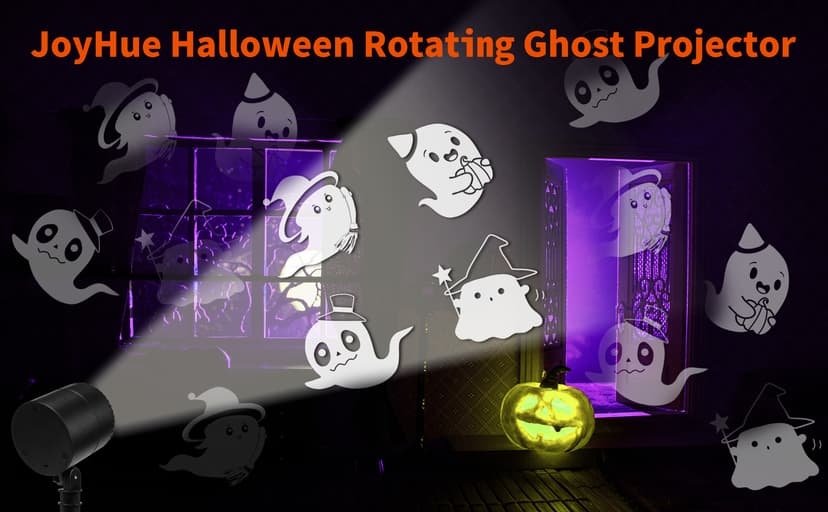 Halloween Projector Lights, LED Halloween Decoration,Ghost Rotating Projector Lights, Indoor Outdoor Landscape Night Light for Home Thealter, Ceiling, Room, Patio, Garden, Yard Stake, Bedroom Decor