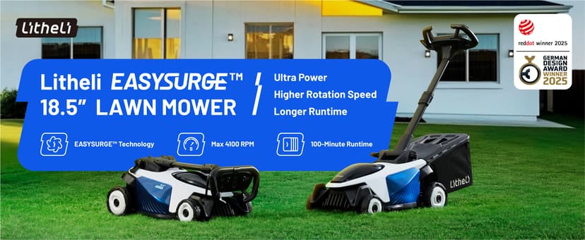 Electric Lawn Mower, Self-propelled Lawn Mower Cordless 40V(2x20V) 18.5" Brushless Mower with Electric Cutting Height Adjustment, High Speed, 2 x 4.0Ah Battery and Fast Charger Included