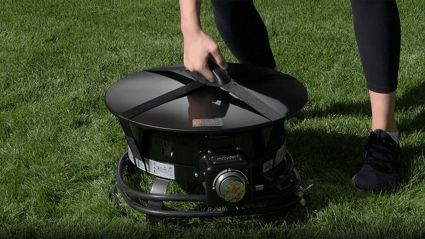 Outland Living Portable Propane Fire Pit, 19-inch, 58,000 BTU with Fire Pit Cover & Carry Kit, Smokeless Gas Firebowl | Perfect for Camping, Patio, Backyard, Tailgating, Deck, RV| Black 893 Deluxe