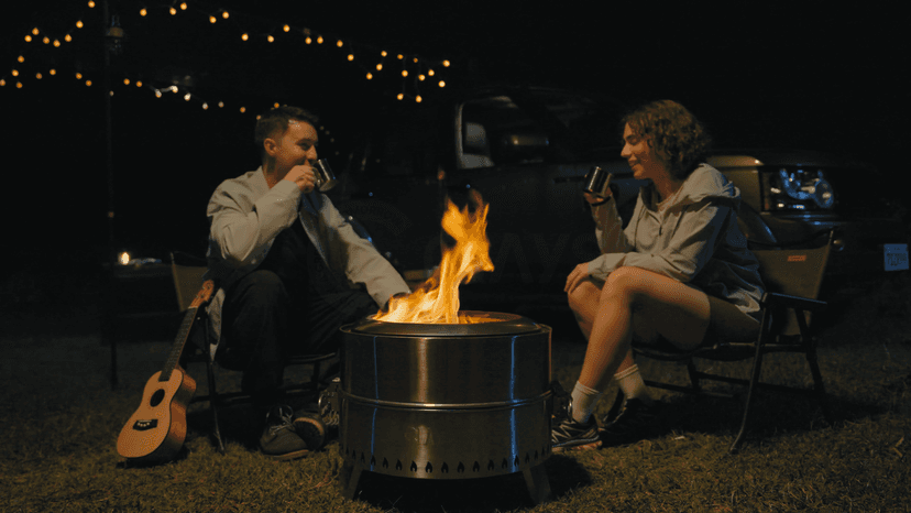 CIAYS Smokeless Firepit, 19 Inch Fire Pit for Camping with Patented Technology, Portable Fire Pit for Outside with Steel Grill Rack, Fire Poker, and Bag, Easy Setup and Storage, Wood Burning