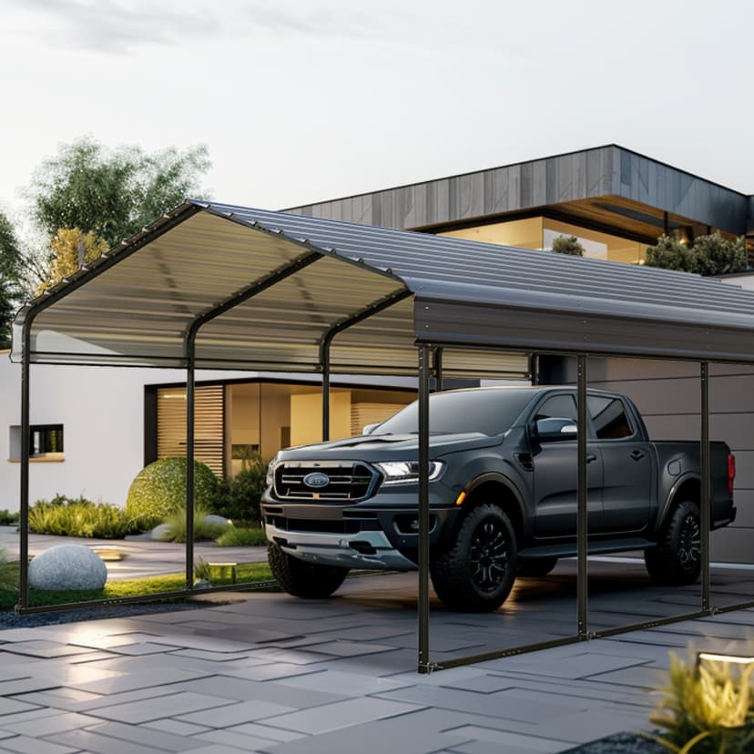 PHI VILLA 20 x 30-ft Carports, Durable Portable Garage Carport Canopy Car Tent