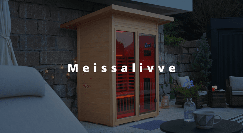 Infrared Sauna, Full-Spectrum Infrared Outdoor Saunas for Home - Dry Heat Sauna, Wooden Sauna Room with Beauty Lamp (Outdoor Sauna 2 Person)