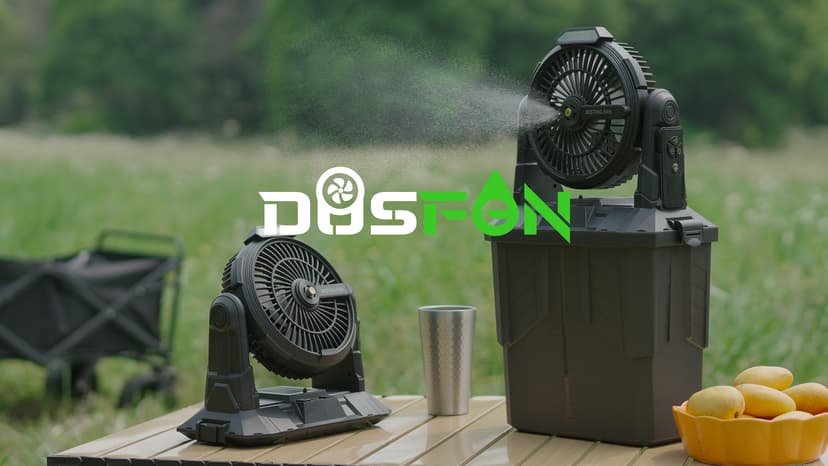 Misting Fan, 6L Bucket Portable Misting Fans with Remote, 20000mAh Rechargeable Battery Portable Fan for Outdoors Patios, Camping Fans 270° Adjustable, Hanging & Lighting for Outdoor Cooling