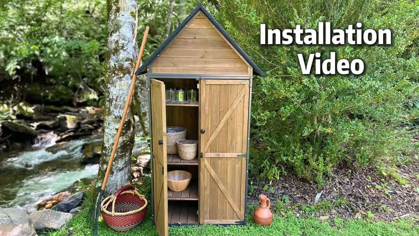 Sheds Outdoor Storage,Garden Shed with Metal Frame Structure and Adjustable Shelves,Large Capacity Storage Tool Cabinet Box for Backyard Garden Patio Lawn (Brown)