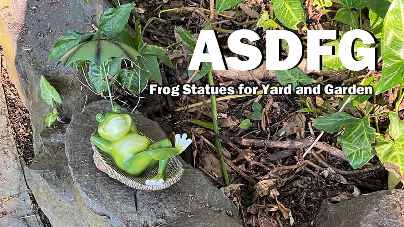Solar Frog Garden Decor Outdoor Statue - Frogs Umbrella LED Waterproof Sculptures Lights, Cute Frog Pond/Yard Statues Outside Decoration, Home, Lawn, Patio, Resin Animal Ornament, Women/Gardening Gift