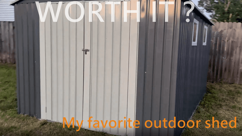 8x12 FT Outdoor Storage Shed, Metal Garden Tool Shed with Updated Frame Structure, Lockable Doors and Windows, Ideal for Backyard Garden Patio Lawn, Grey