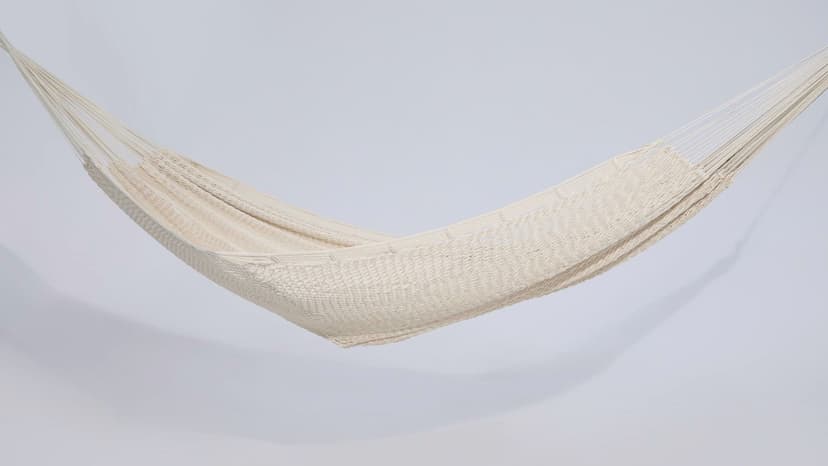 PNAEUT Mayan Hammock, Handwoven XL Thick Soft Rope Hammocks for Outdoor Indoor, Max 600 lbs Capacity, Tree Straps & Carabiners Included (Nature)