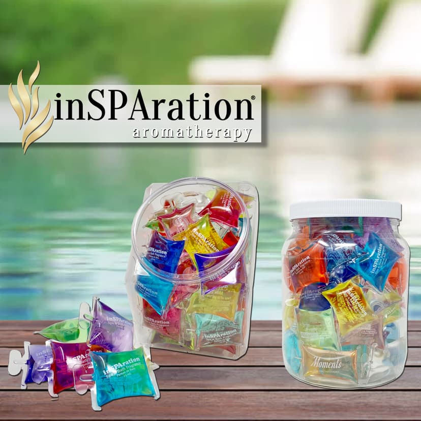 InSPAration 152 Hot Tub Spa & Bath Aromatherapy Fragrance Assortment-50 Pillow Packs Fish Bowl 50pk Assortment, Multiple