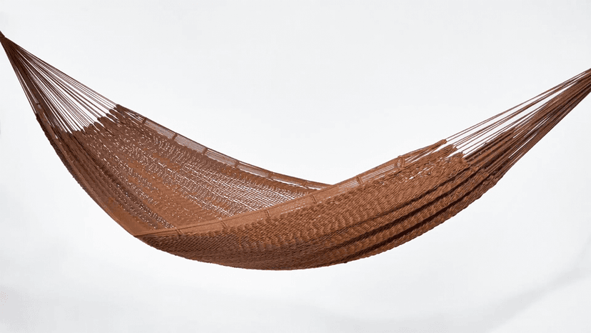 PNAEUT Mayan Hammock, Handwoven XL Thick Soft Rope Hammocks for Outdoor Indoor, Max 600 lbs Capacity, Tree Straps & Carabiners Included (Desert)