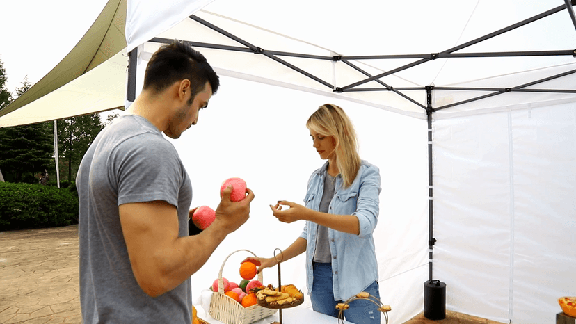 ABCCANOPY Pop up Canopy Tent with Awning and Sidewalls 10x10 Market -Series, White