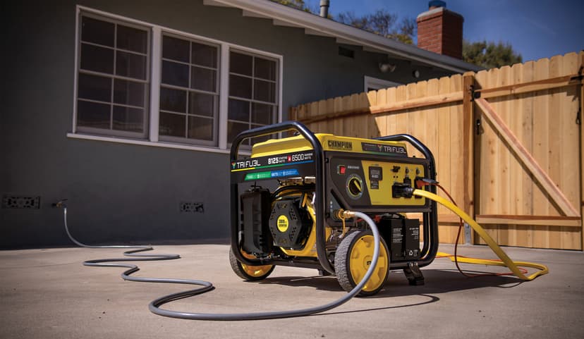 Champion Power Equipment 8125-Watt Electric Start Tri-Fuel Portable Generator with CO Shield