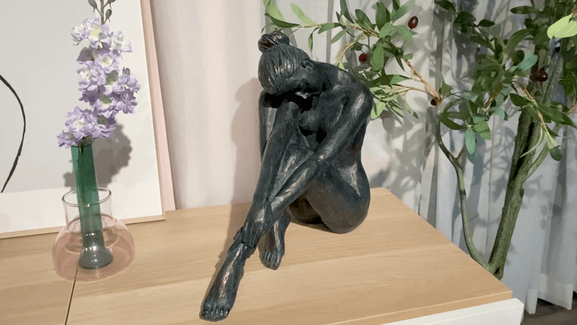 Guichifun Yoga Dancer Statue Home Decoration - Resin Bronze Sculpture Modern Creative Home Garden Statue Handicrafts Art Ware Home Décor Office Room or Outdoor Garden Gifts 16.3 x 7.15 x 13.9 Inch