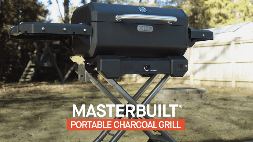 Masterbuilt® Electric Portable Charcoal Grill and Smoker with SteadyTemp Analog Temperature Control with 200 Cooking Square Inches in Black, Model MB20040722