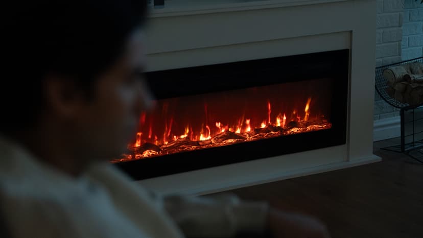 50 inch Electric Fireplace in-Wall Recessed and Wall Mounted with Remote Control, 1500/750W Fireplace Heater (60-99°F Thermostat) with 12 Adjustable Color, Timer, Log and Crystal