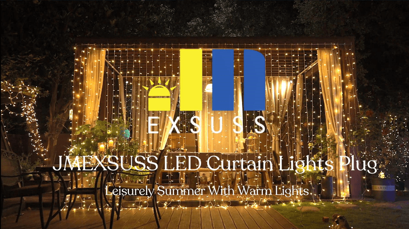 JMEXSUSS 300 LED Remote Control Christmas Curtain Lights, Plug in Fairy Curtain Lights Outdoor, Window Wall Hanging Curtain String Lights for Bedroom Backdrop Wedding Party Indoor Decor, Warm White
