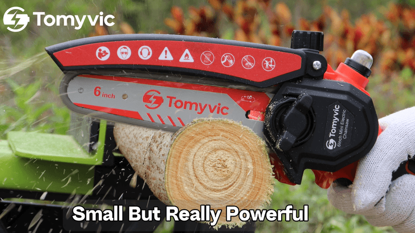Electric Mini Chainsaw Battery Powered - 6 Inch Cordless Handheld Power Chain Saw With Charger For Trimming On Tree Branches, Wood Cutting, Pruning Limbs To Yard Clean-Up & Gift-Ready