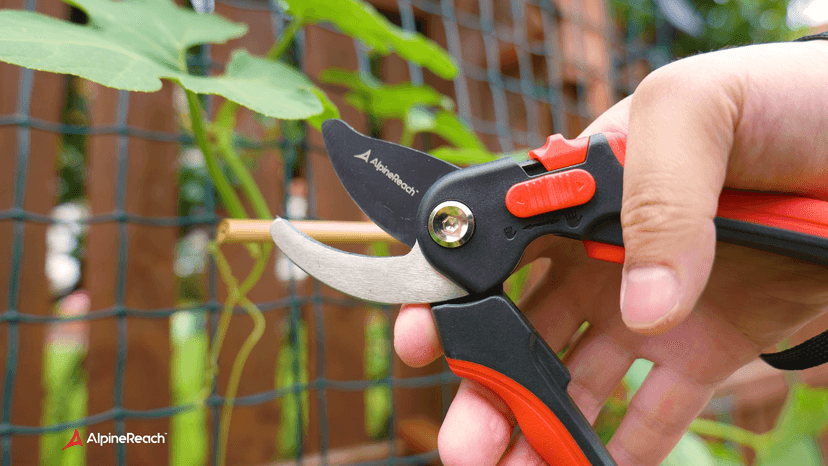 AlpineReach Bypass Pruning Shears for Gardening, Sharp Ergonomic Pruners, Heavy Duty High Carbon Steel Blade Plant Cutting Clippers, Adjustable Soft Handle for Small & Large Hands, Secateurs, Gift