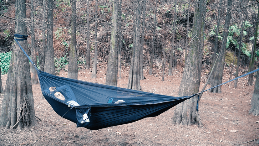 Covacure Camping Hammock - Lightweight Double Hammock, Hold Up to 772lbs, Portable Hammocks for Indoor, Outdoor, Hiking, Camping, Backpacking, Travel, Backyard, Beach(Black)
