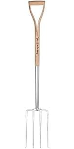 Garden Digging Spade, 41" Stainless Steel Square Border Spade, Heavy Duty European Shovel with D-Grip Handle, Traditional English Style Flat Shovel for Digging, Yard Work, Transplanting