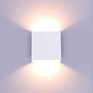 Lightess Modern Wall Sconce Dimmable 10W Hardwired, Up Down Wall Mount Lights Indoor Mini Metal LED Wall Lamp for Living Room Bedroom Hallway Decor, Warm White, O1181TP