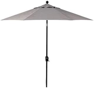 Treasure Garden Push Button Tilt Octagon Umbrella, 9ft - Outdoor Patio, Deck, Pool, Backyard Stand Alone Umbrella - Heavy Duty w/Black Frame & Obravia2 Fabric (Boulder)