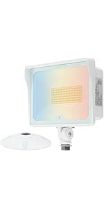 LED Flood Light Outdoor 50W, 6500LM (200W HPS/MH Equiv.) 5000K Daylight, Waterproof Knuckle Mount LED Outdoor Flood Lights for Garden Porch Yard, 100-277V ETL Listed