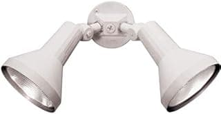 Ciata 15" Outdoor Security Flood Light 2 Head with Heavy Duty Cast Aluminum Body 150W PAR38 Weather White Finish