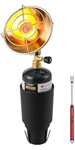 Double Tank Top Outdoor Propane Heater With a Windproof Lighter, 36000BTU Outdoor Propane Heater With Shut-off Valve and Tip-over Switch for Garage,Patio, Camping,RV(CSA)